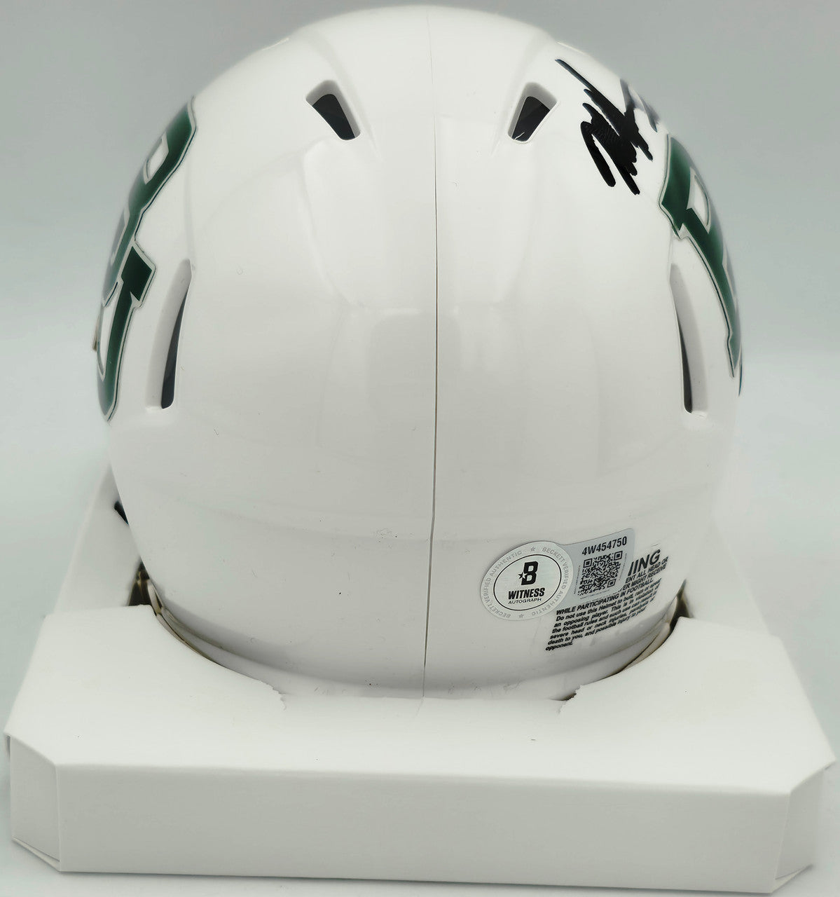 Mike Singletary Autographed Baylor Bears White Speed Mini Helmet (Smudged) Beckett BAS Witness #4W454750
