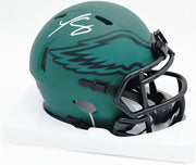 LeSean McCoy Autographed Philadelphia Eagles Rave Green Speed Mini Helmet Beckett BAS Witness #2W102649