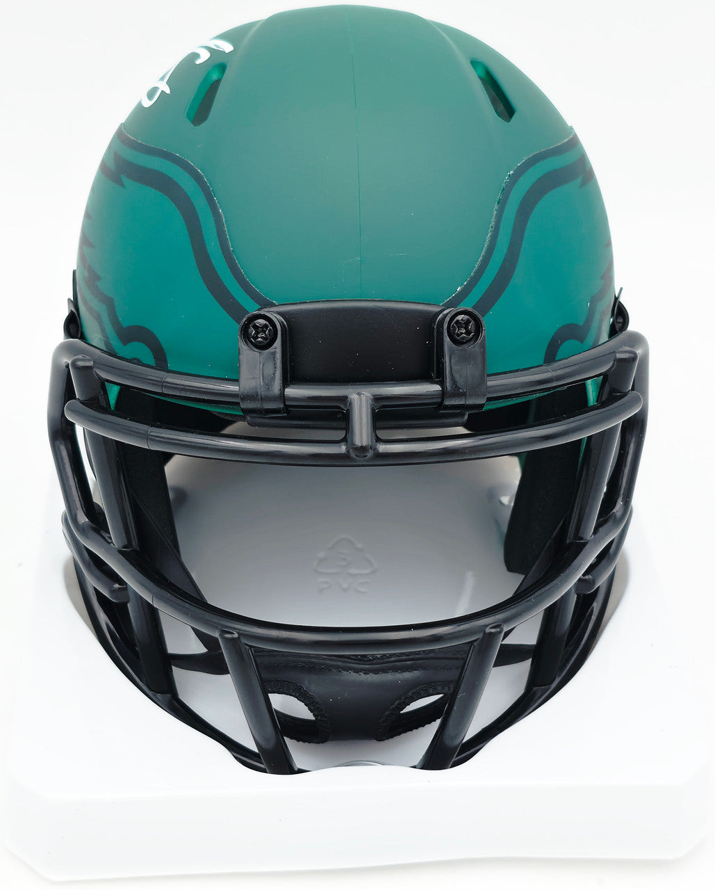 LeSean McCoy Autographed Philadelphia Eagles Rave Green Speed Mini Helmet Beckett BAS Witness #2W102649