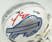 LeSean McCoy Autographed Buffalo Bills White Rivalries Speed Mini Helmet Beckett BAS Witness #2W102766
