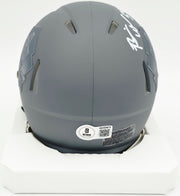 Brian Urlacher Autographed Hall of Fame Slate Gray Speed Mini Helmet "HOF 18" Beckett BAS Witness #4W450673