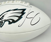 LeSean McCoy Autographed Philadelphia Eagles White Logo Football Beckett BAS Witness #2W102895