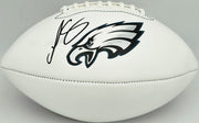 LeSean McCoy Autographed Philadelphia Eagles White Logo Football (Smudged) Beckett BAS Witness #2W102891