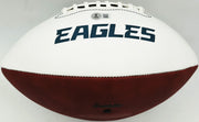 LeSean McCoy Autographed Philadelphia Eagles White Logo Football (Smudged) Beckett BAS Witness #2W102891