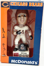 Brian Urlacher Autographed Bobblehead Chicago Bears "ROY 2000" (Damaged) (Smudged) Beckett BAS Witness #4W450906