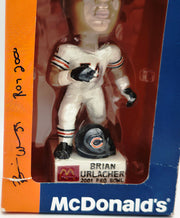 Brian Urlacher Autographed Bobblehead Chicago Bears "ROY 2000" (Damaged) (Smudged) Beckett BAS Witness #4W450906