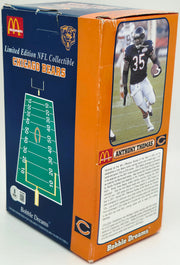 Brian Urlacher Autographed Bobblehead Chicago Bears "ROY 2000" (Damaged) (Smudged) Beckett BAS Witness #4W450906