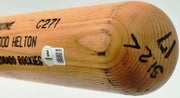 Todd Helton Autographed Game Used Uncracked Louisville Slugger C271 Baseball Bat (Light Use) Colorado Rockies Beckett BAS QR #BX67574