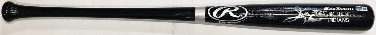 Jim Thome Autographed Game Issued Rawlings 491B Baseball Bat Cleveland Indians Beckett BAS QR #BX67582