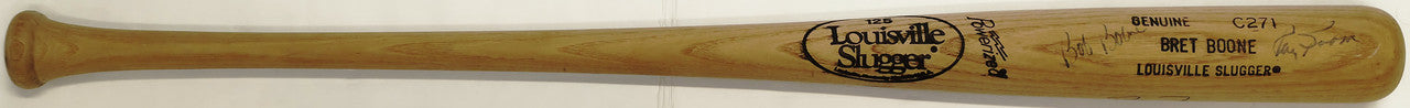 Bret, Ray & Bob Boone Autographed Game Issued Louisville Slugger C271 Baseball Bat Beckett BAS #AG020315