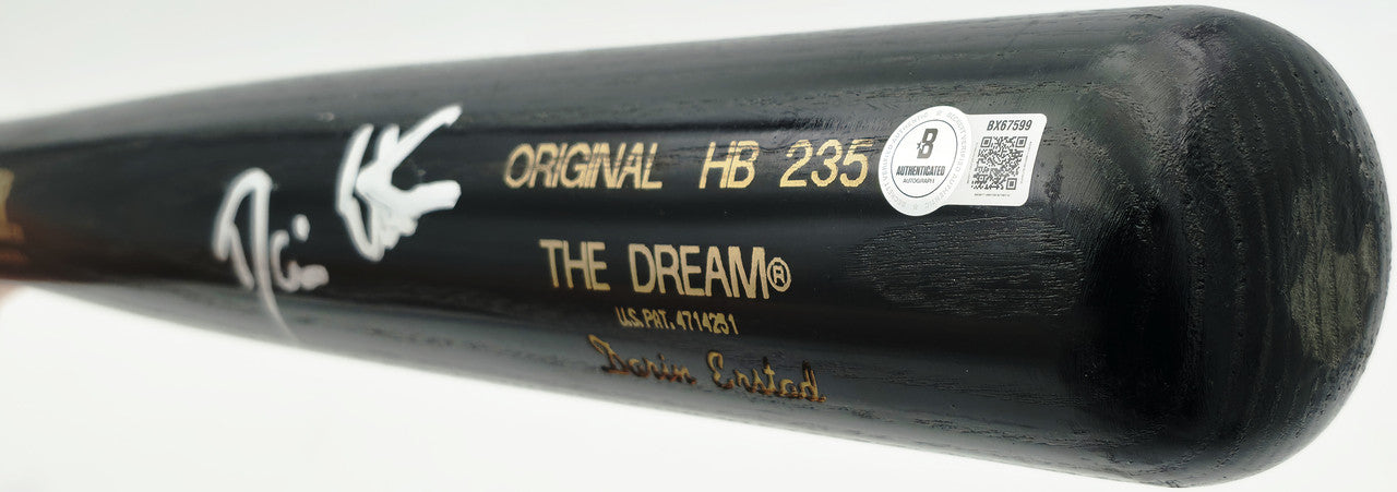 Darin Erstad Autographed Game Issued Hoosier HB235 Baseball Bat California Angels Beckett BAS QR #BX67599