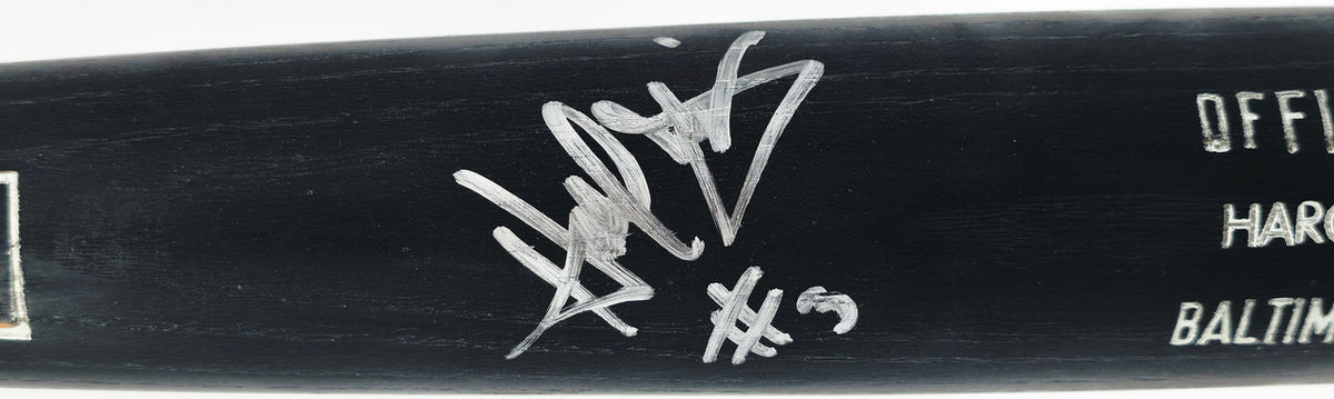 Harold Baines Autographed Game Issued Young Bat Co. Baseball Bat Baltimore Orioles Beckett BAS QR #BX67573