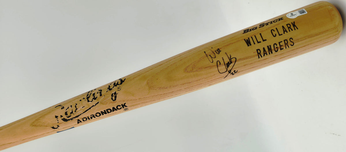 Will Clark Autographed Game Issued Rawlings 460WC Baseball Bat Texas Rangers Beckett BAS QR #BX67590
