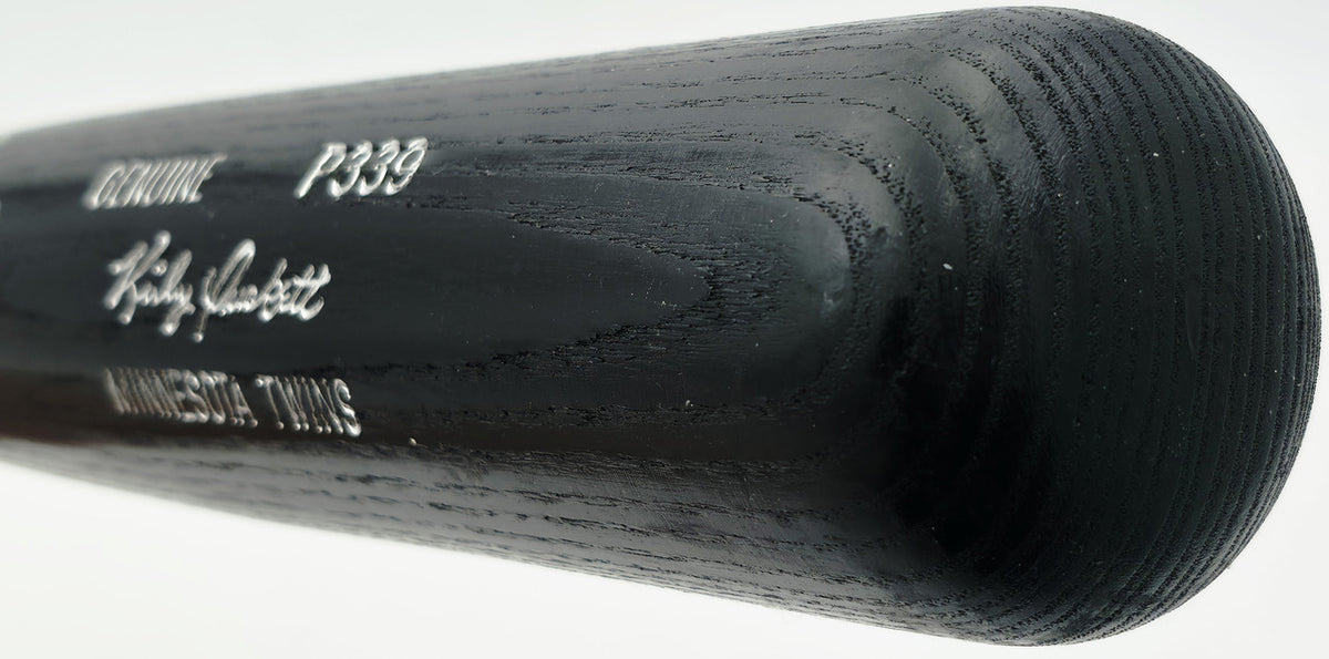 Kirby Puckett Autographed Black Louisville Slugger Game Model Baseball Bat Minnesota Twins JSA #BA00160