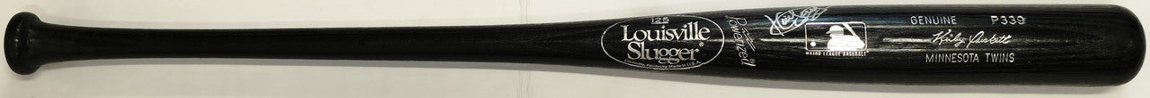 Kirby Puckett Autographed Black Louisville Slugger Game Model Baseball Bat Minnesota Twins JSA #BA00160