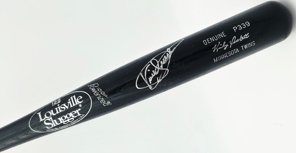 Kirby Puckett Autographed Black Louisville Slugger Game Model Baseball Bat Minnesota Twins JSA #BA00154