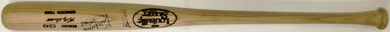 Kirby Puckett Autographed Blonde Louisville Slugger Game Model Baseball Bat Minnesota Twins "#34" JSA #BA00156