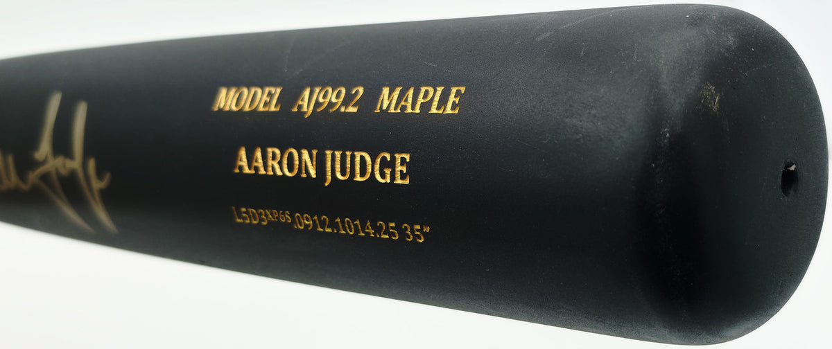 Aaron Judge Autographed Black Chandler Player Model Baseball Bat New York Yankees (Marks) MLB Holo #PX557628