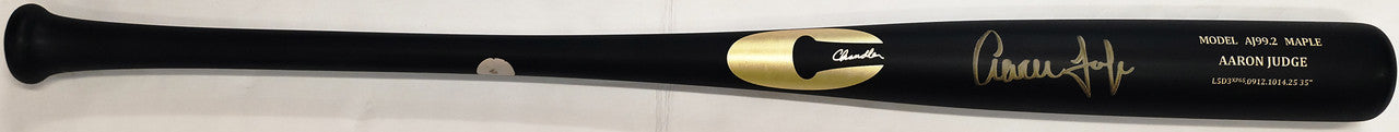 Aaron Judge Autographed Black Chandler Player Model Baseball Bat New York Yankees (Marks) MLB Holo #PX557628