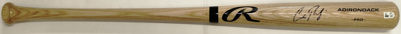Cal Raleigh Autographed Blonde Rawlings Adirondack Baseball Bat Seattle Mariners MLB Holo #PX487514