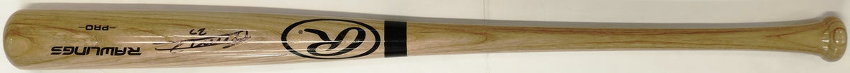 Vladimir Guerrero Jr. Autographed Blonde Rawlings Pro Baseball Bat Toronto Blue Jays Beckett BAS QR #BB61879