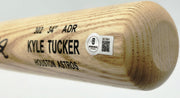 Kyle Tucker Autographed Blonde Rawlings Player Model Baseball Bat Houston Astros Beckett BAS QR #BU73641