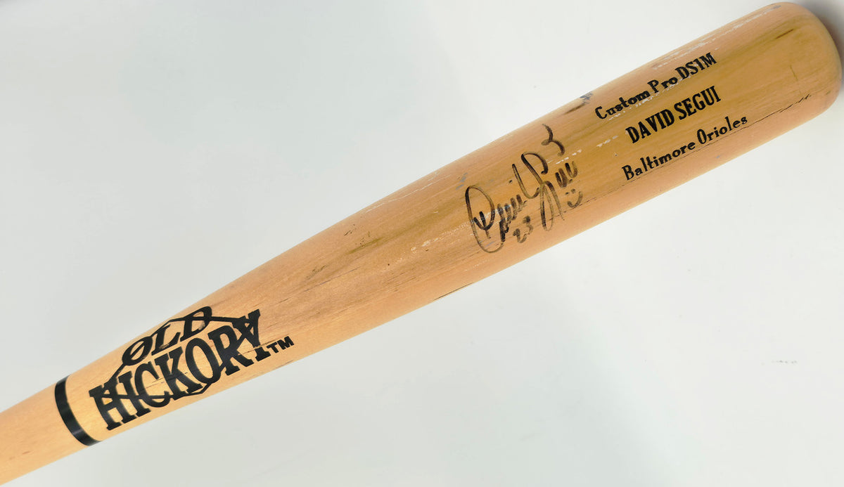 David Segui Autographed Blonde Old Hickory DS1M Game Used Baseball Bat Baltimore Orioles SKU #267233