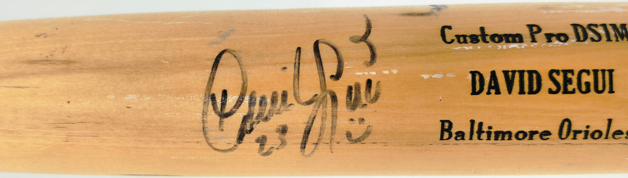 David Segui Autographed Blonde Old Hickory DS1M Game Used Baseball Bat Baltimore Orioles SKU #267233