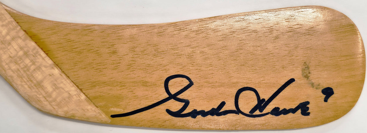 Gordie Howe Autographed Mini Hockey Stick Detroit Red Wings Beckett BAS QR #BS30328