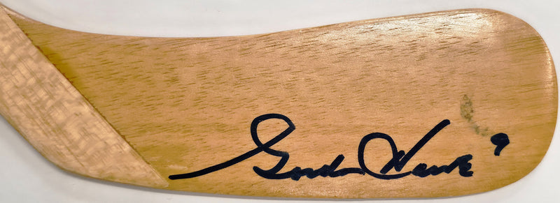 Gordie Howe Autographed Mini Hockey Stick Detroit Red Wings Beckett BAS QR #BS30328