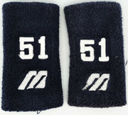 Unsigned Ichiro Suzuki 1999 Game Used Orix Blue Wave Black Mizuno Wristbands IS Holo SKU #267256