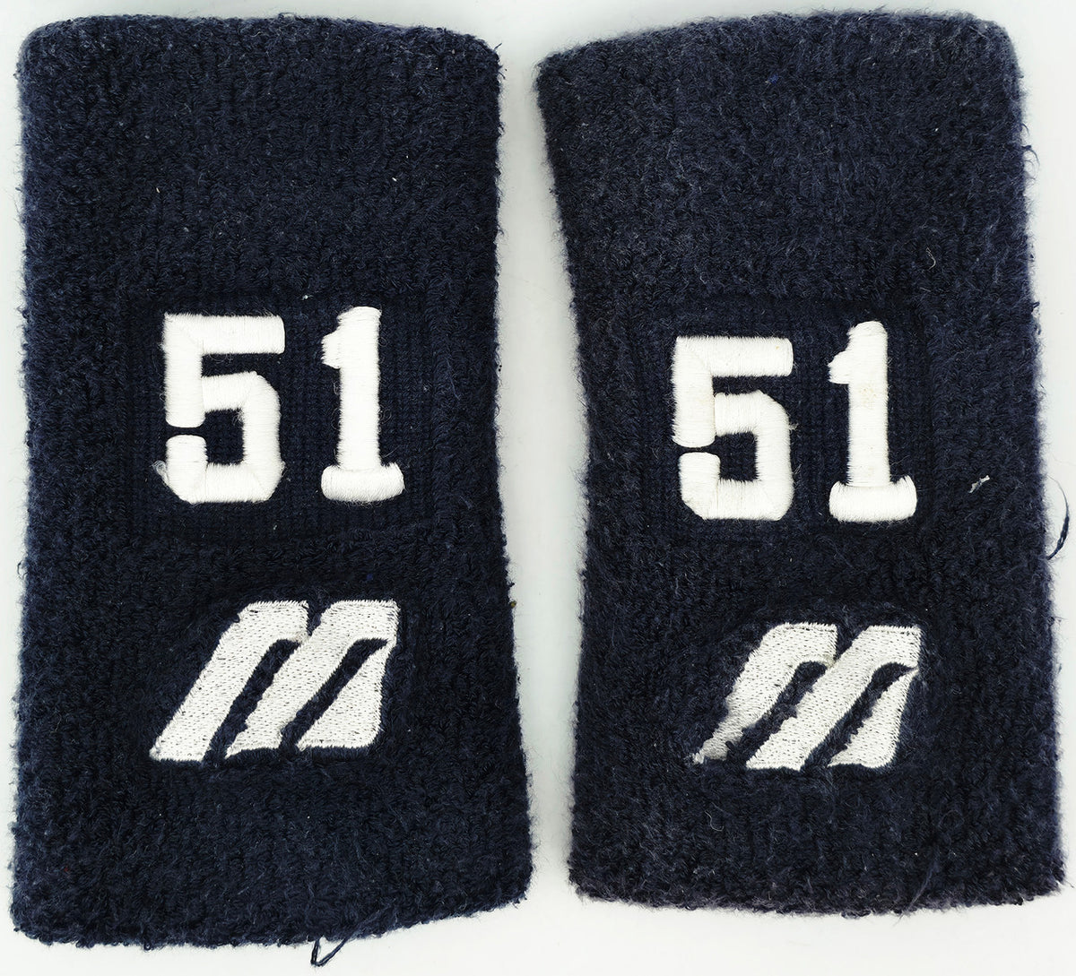 Unsigned Ichiro Suzuki 1999 Game Used Orix Blue Wave Black Mizuno Wristbands IS Holo SKU #267256