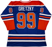Edmonton Oilers Wayne Gretzky Autographed Orange & Blue Jersey Beckett BAS #AE85519