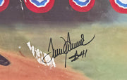Tom Seaver Autographed 19x26 Lithograph New York Mets (Damaged) Beckett BAS QR #BU86707