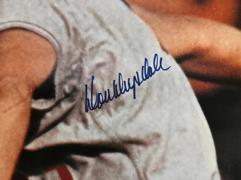 Don Drysdale Autographed 24x36 Poster Los Angeles Dodgers (Damaged) Beckett BAS QR #BM040042