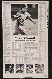 Mike Schmidt Autographed 16x24 Poster Philadelphia Phillies Beckett BAS QR #BW06383