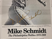 Mike Schmidt Autographed 16x24 Poster Philadelphia Phillies Beckett BAS QR #BW06383