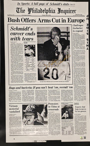 Mike Schmidt Autographed 16x24 Poster Philadelphia Phillies Beckett BAS QR #BW06384