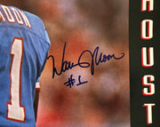 Warren Moon Autographed 23x34 Poster Houston Oilers MCS Holo #102013
