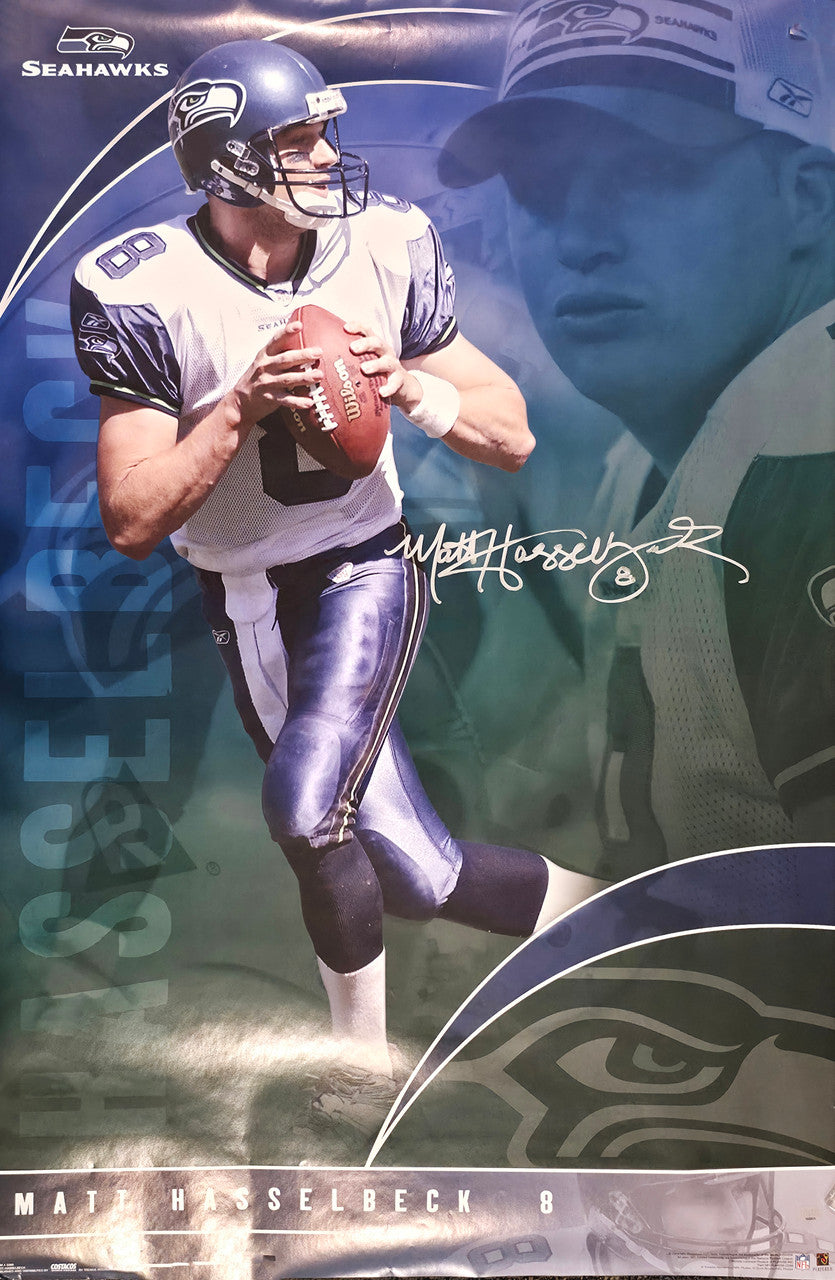Matt Hasselbeck Autographed 23x34 Poster Seattle Seahawks MCS Holo #102011