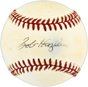 Bob Hazle Autographed Official NL Baseball Milwaukee Braves Beckett BAS QR #BX67614