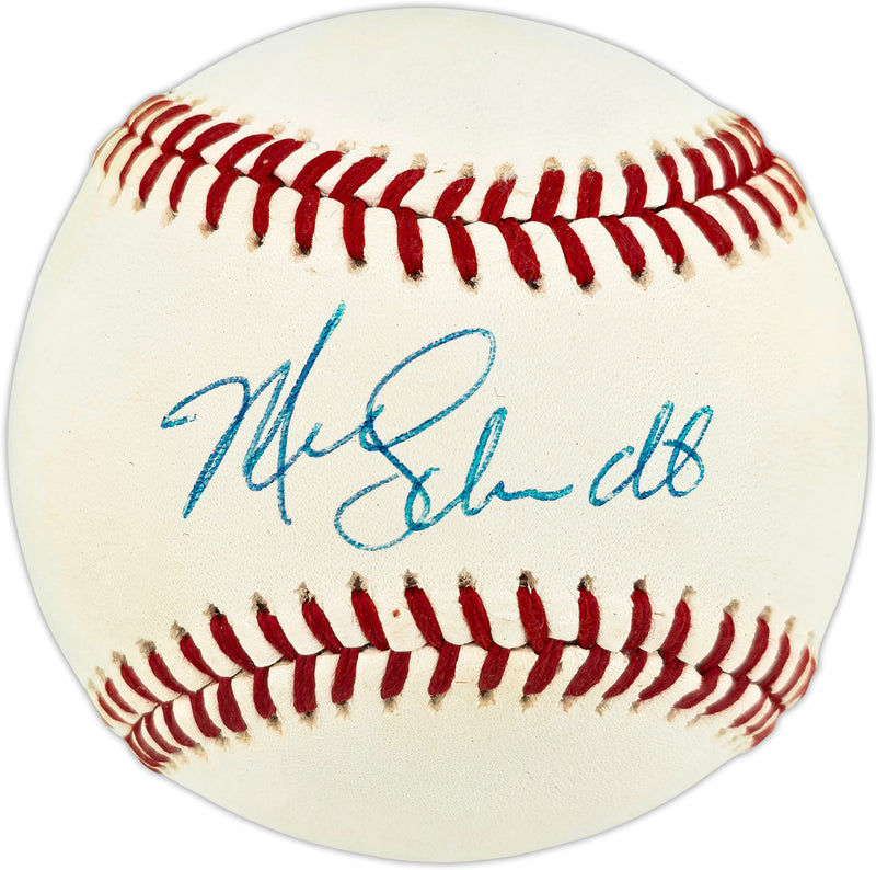 Mike Schmidt Autographed Official NL Baseball Philadelphia Phillies Beckett BAS QR #BX67616