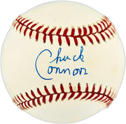 Chuck Connors Autographed Official NL Baseball Brooklyn Dodgers The Rifleman Beckett BAS QR #BX67627
