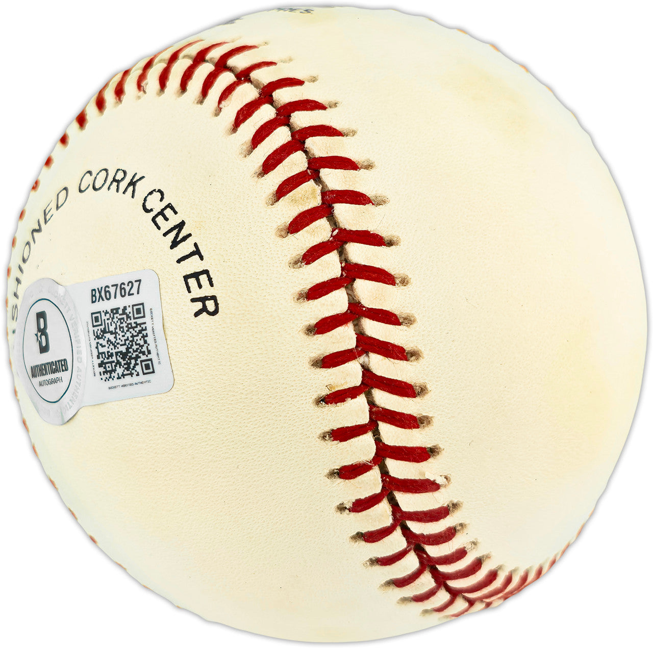Chuck Connors Autographed Official NL Baseball Brooklyn Dodgers The Rifleman Beckett BAS QR #BX67627