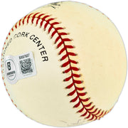 Mike Schmidt Autographed Official NL Baseball Philadelphia Phillies "95" Beckett BAS QR #BX67637