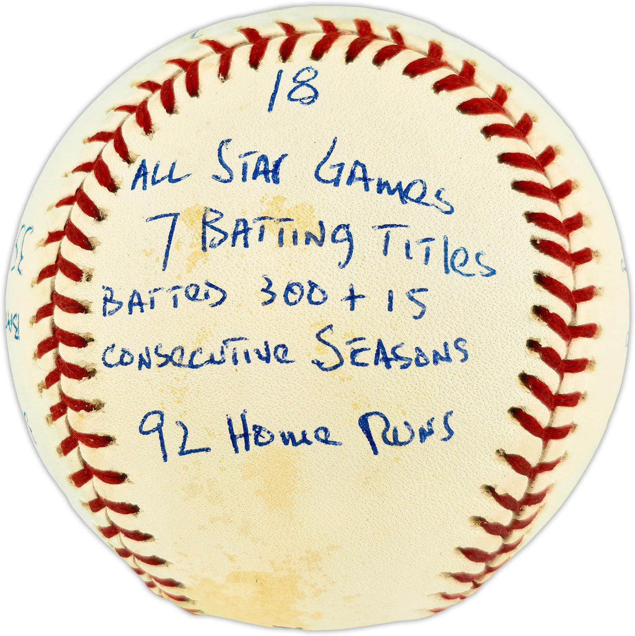 Rod Carew Autographed Official MLB Baseball Minnesota Twins, Los Angeles Angels With 18 Stats Beckett BAS QR #BX67639