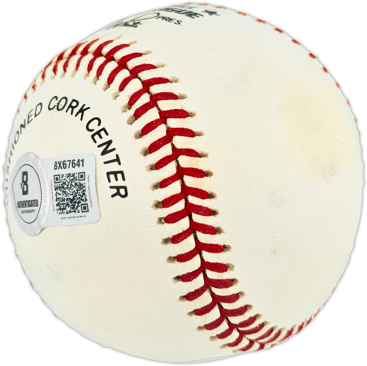Frank Robinson Autographed Official NL Baseball Cincinnati Reds, Baltimore Orioles Beckett BAS QR #BX67641