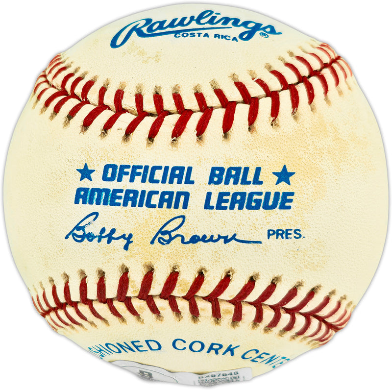 Dave Bergman Autographed Official AL Baseball Detroit Tigers Beckett BAS QR #BX67648