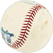 Larry Walker Autographed Official MLB Baseball Colorado Rockies Beckett BAS QR #BX67658