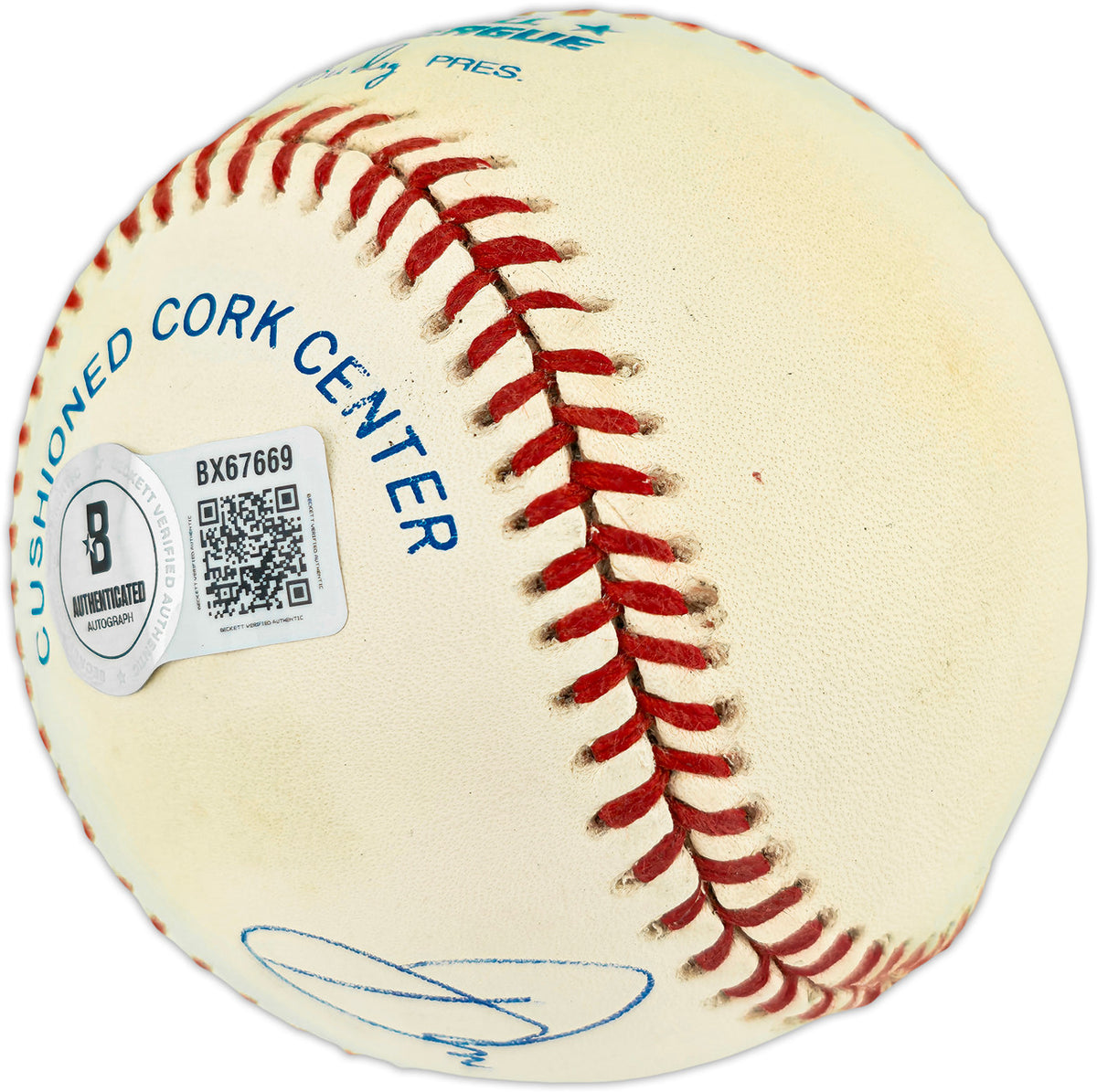 Don Robinson Autographed Official AL Baseball Pittsburgh Pirates, San Francisco Giants Beckett BAS QR #BX67669